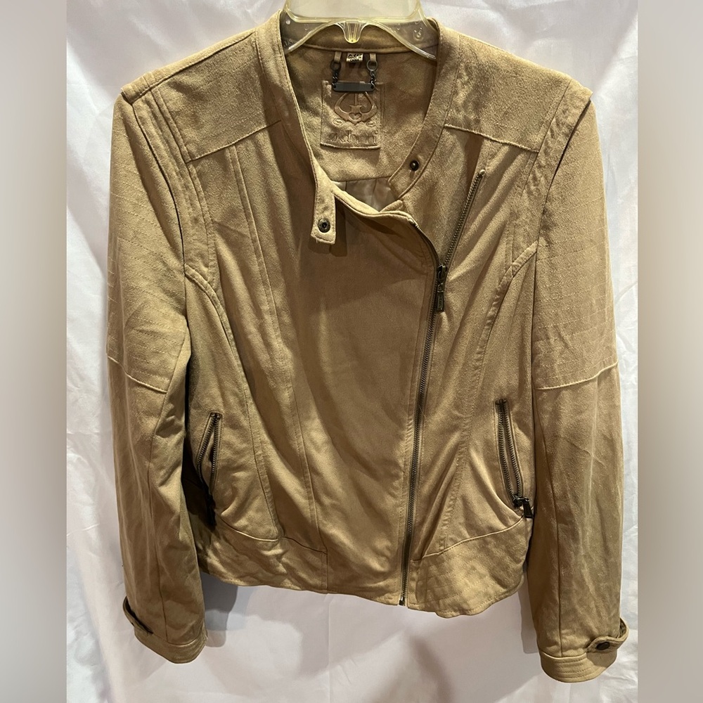 Classic Women's Tan Moto Jacket